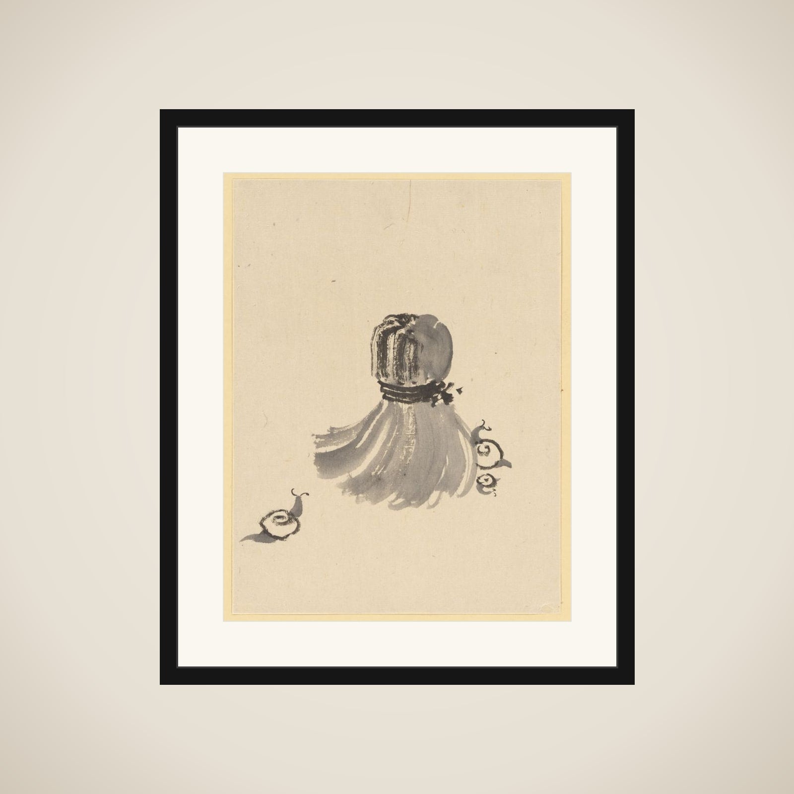 Snails and Tawashi Scrubber framed