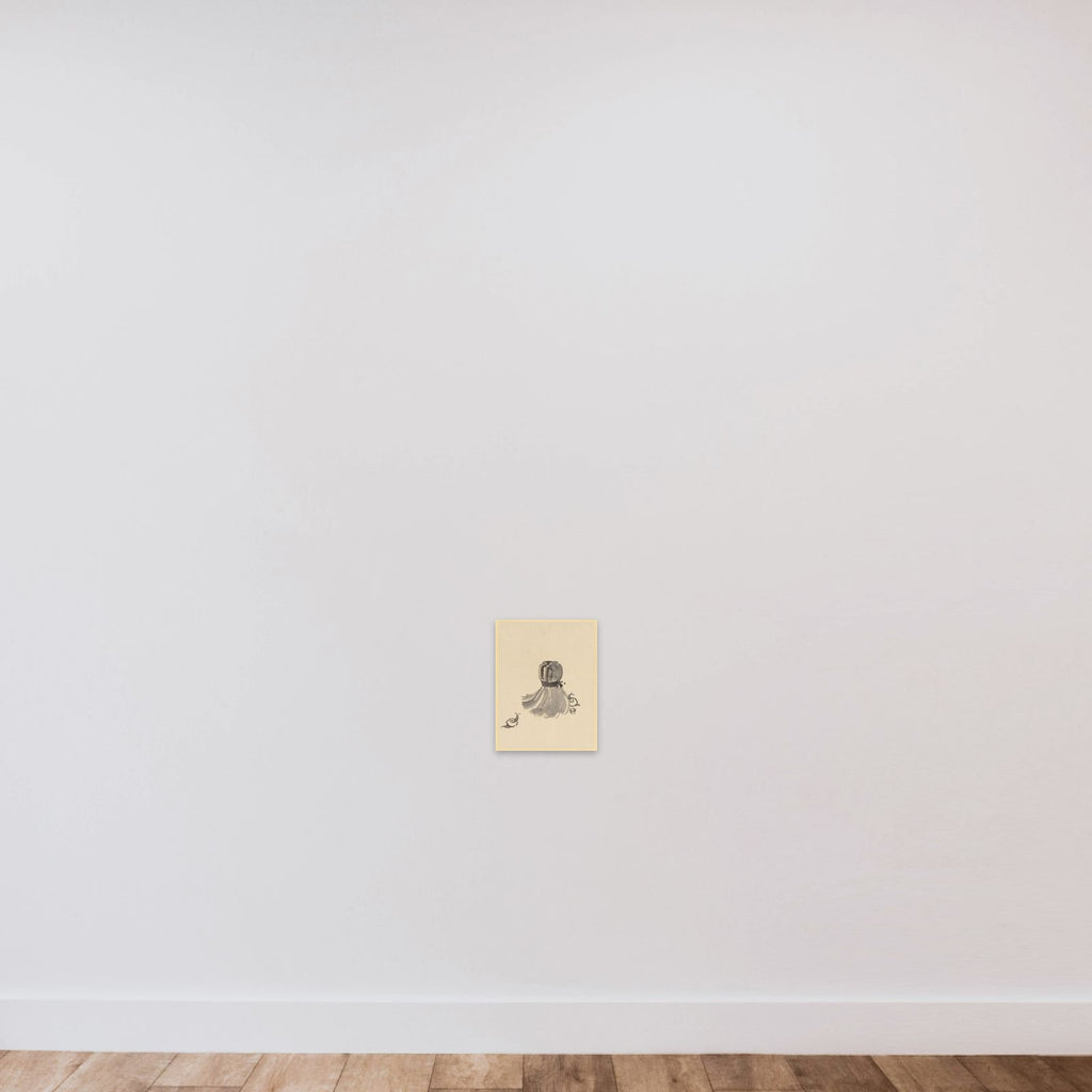Snails and Tawashi Scrubber unframed — shown to scale