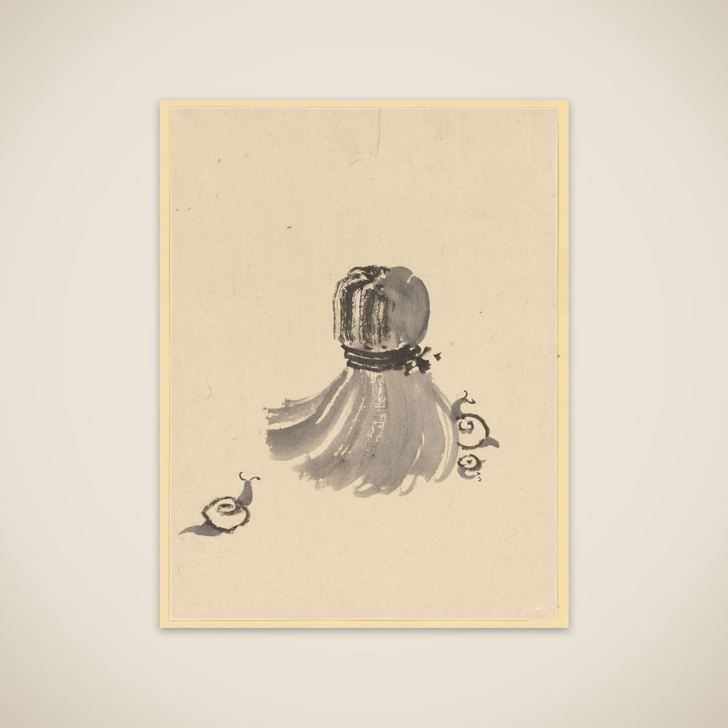 Snails and Tawashi Scrubber unframed print