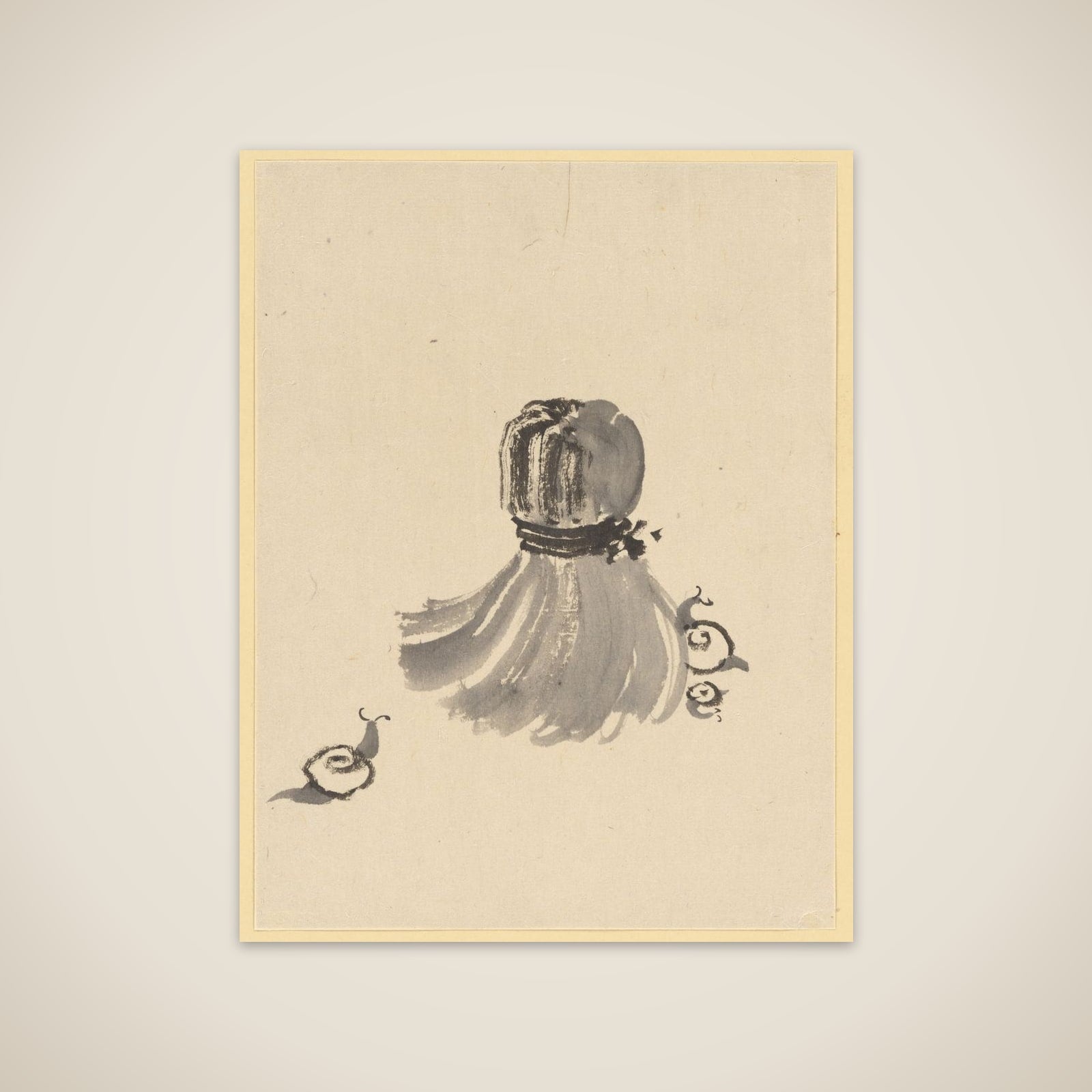 Snails and Tawashi Scrubber unframed print