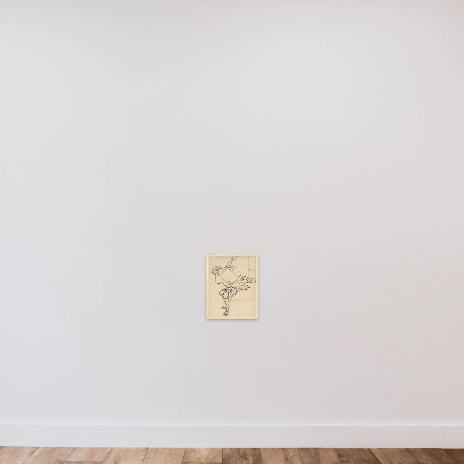 Fan Peddler unframed — shown to scale