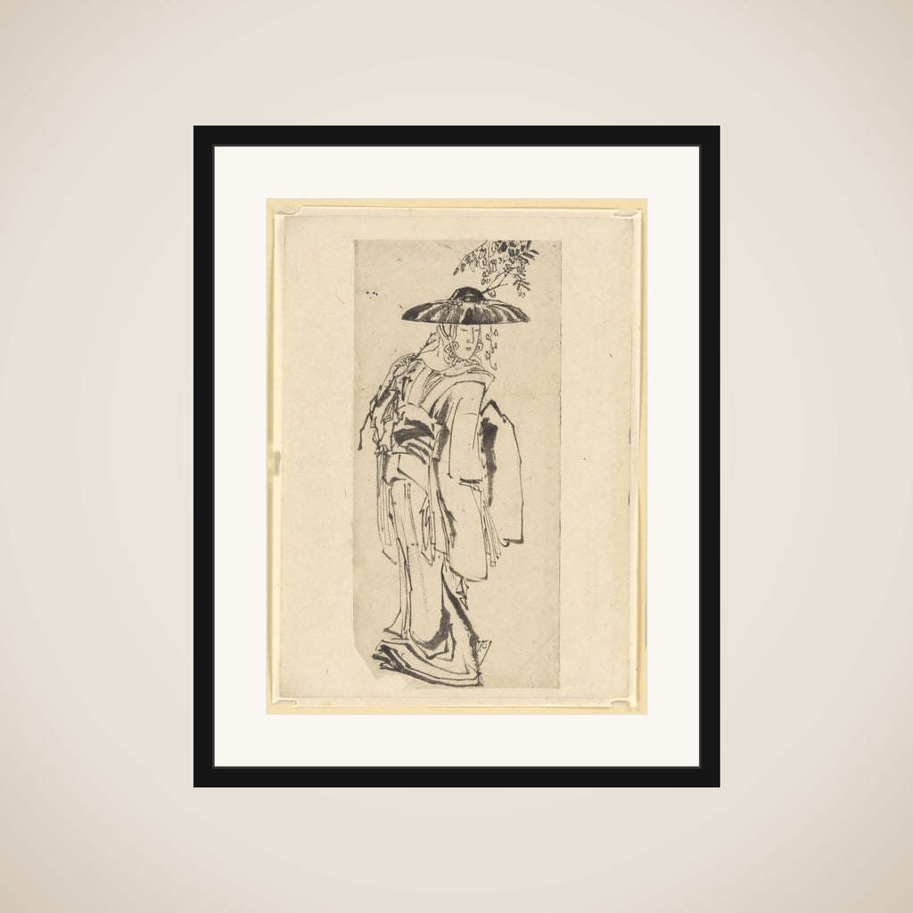 Fuji Musume, the Wisteria Maid framed