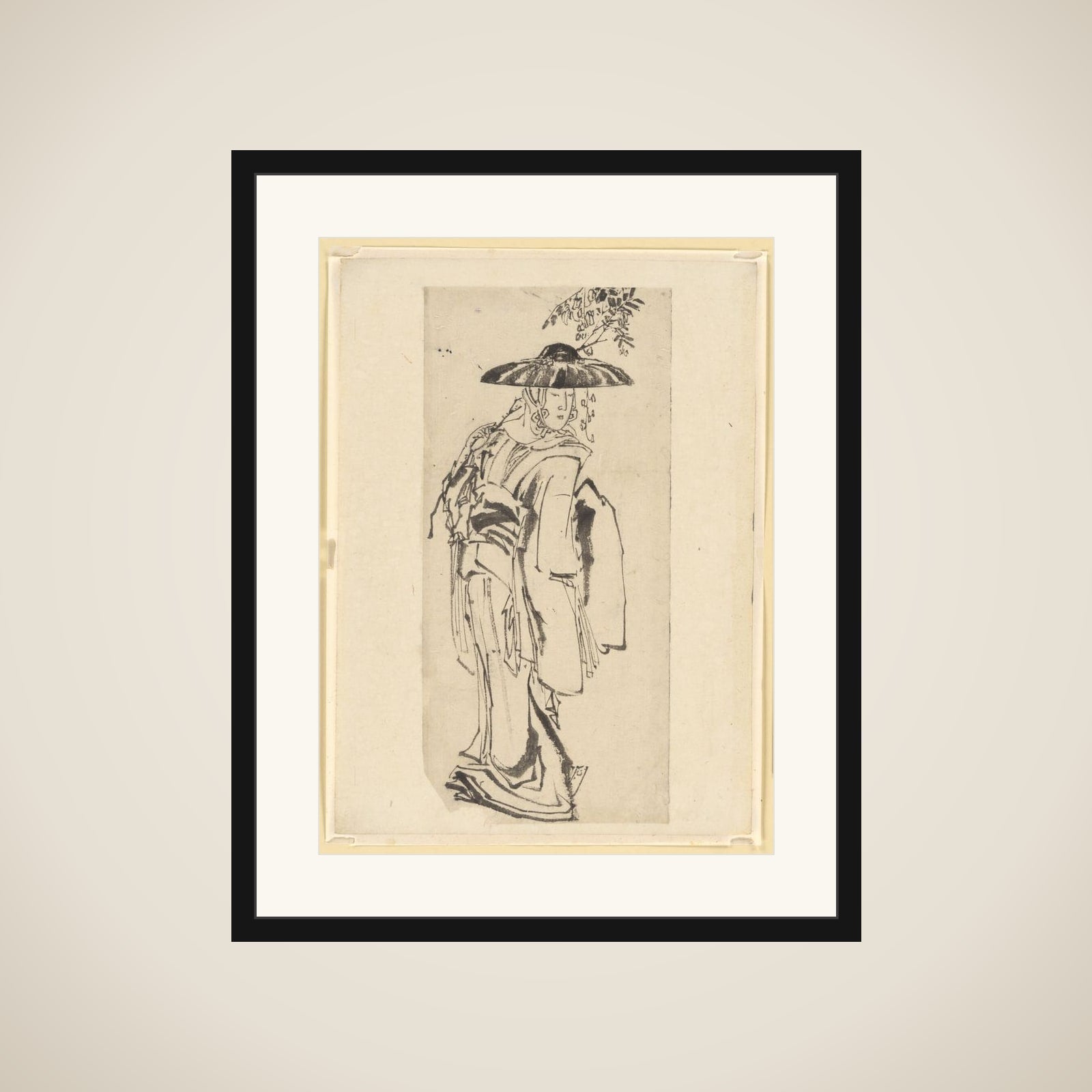Fuji Musume, the Wisteria Maid framed