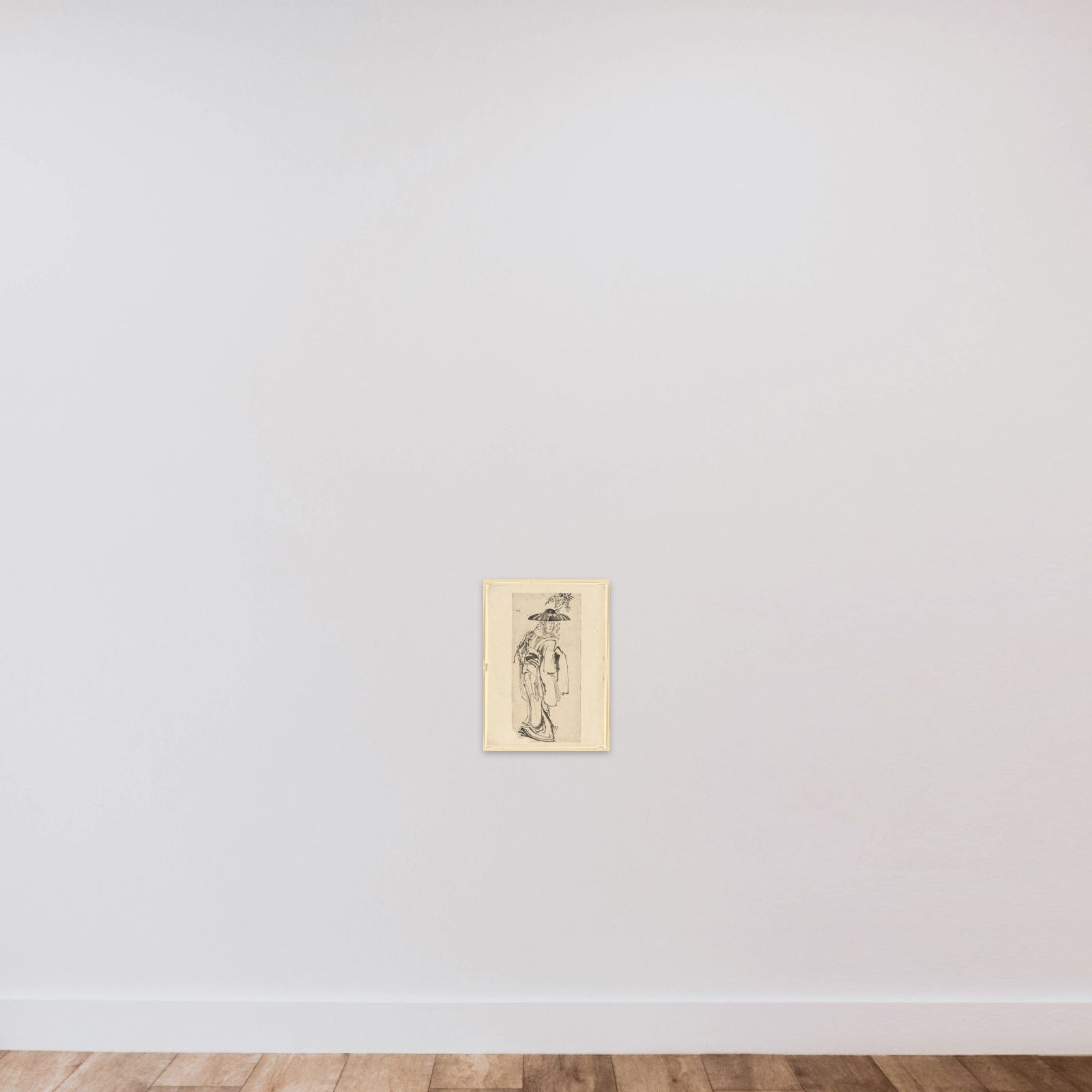 Fuji Musume, the Wisteria Maid unframed — shown to scale