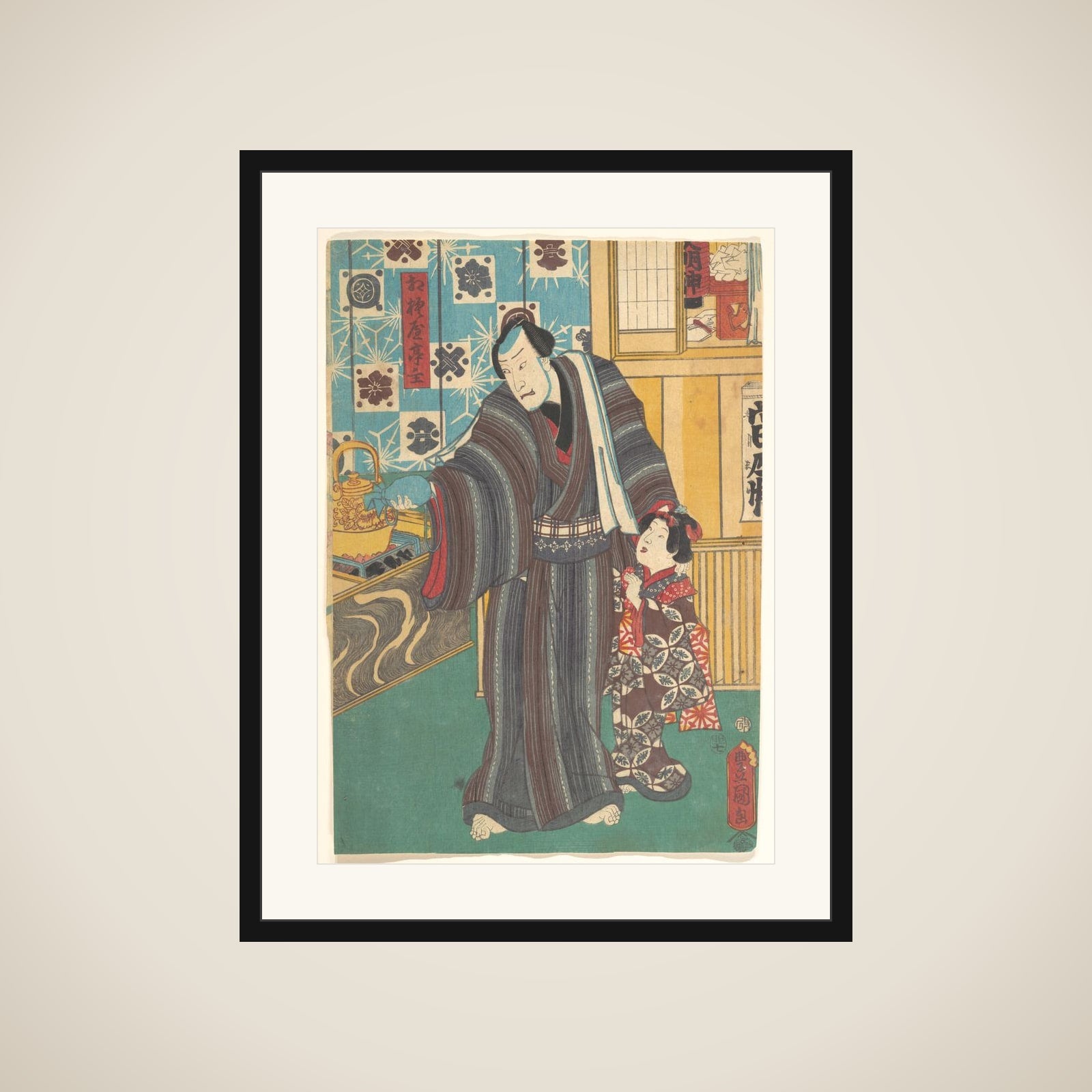 Actor as Master of Sagamiya (Sagamiya teishu) framed