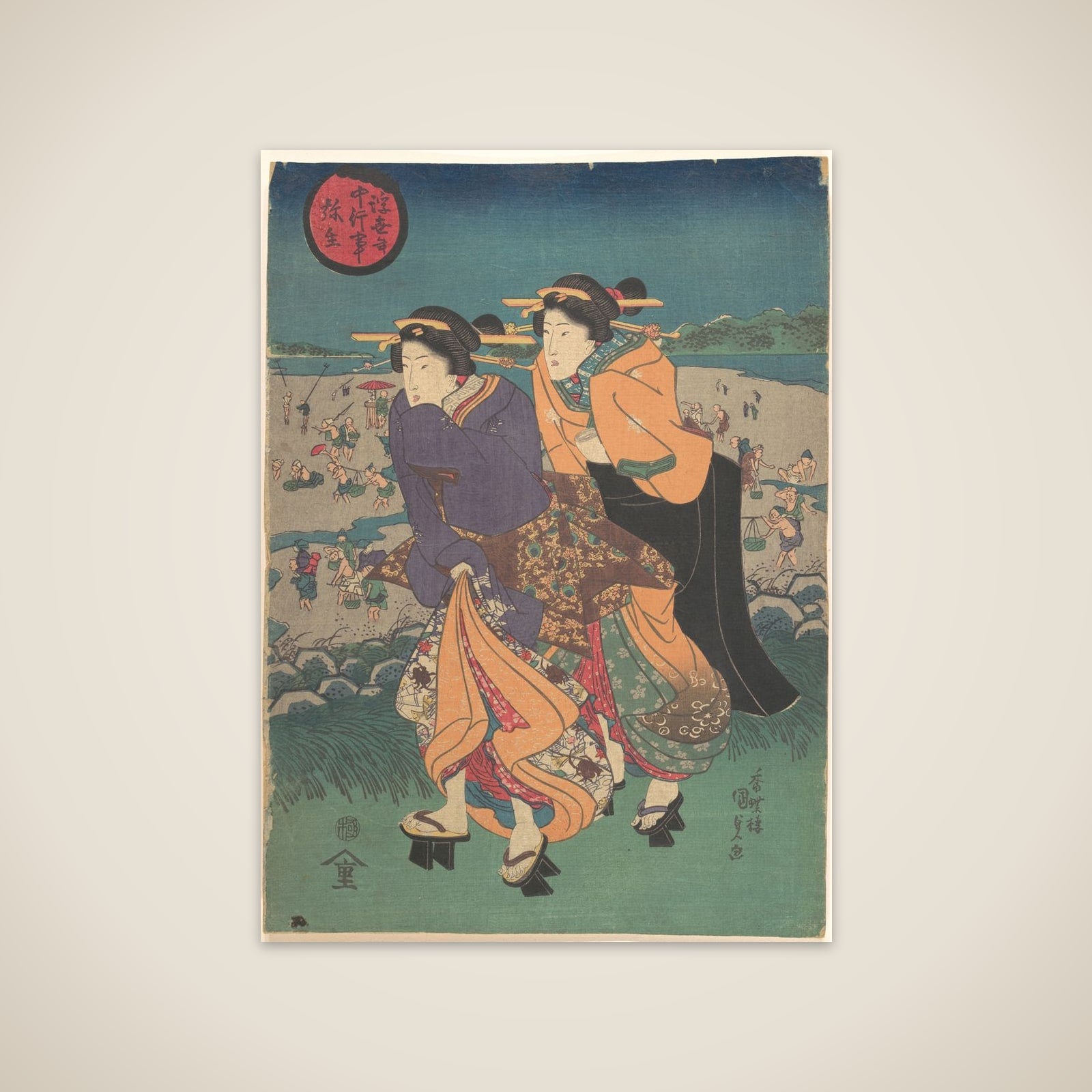 Annual event - the third month (Ukiyo nenjū gyōji: Yayoi) unframed print