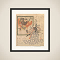 Ichikawa Danjūrō VII Admiring Ichikawa Danjūrō I in an Inset Portrait framed