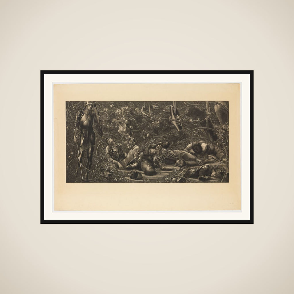 The Legend of the Briar Rose - The Prince Enters the Briar Wood framed