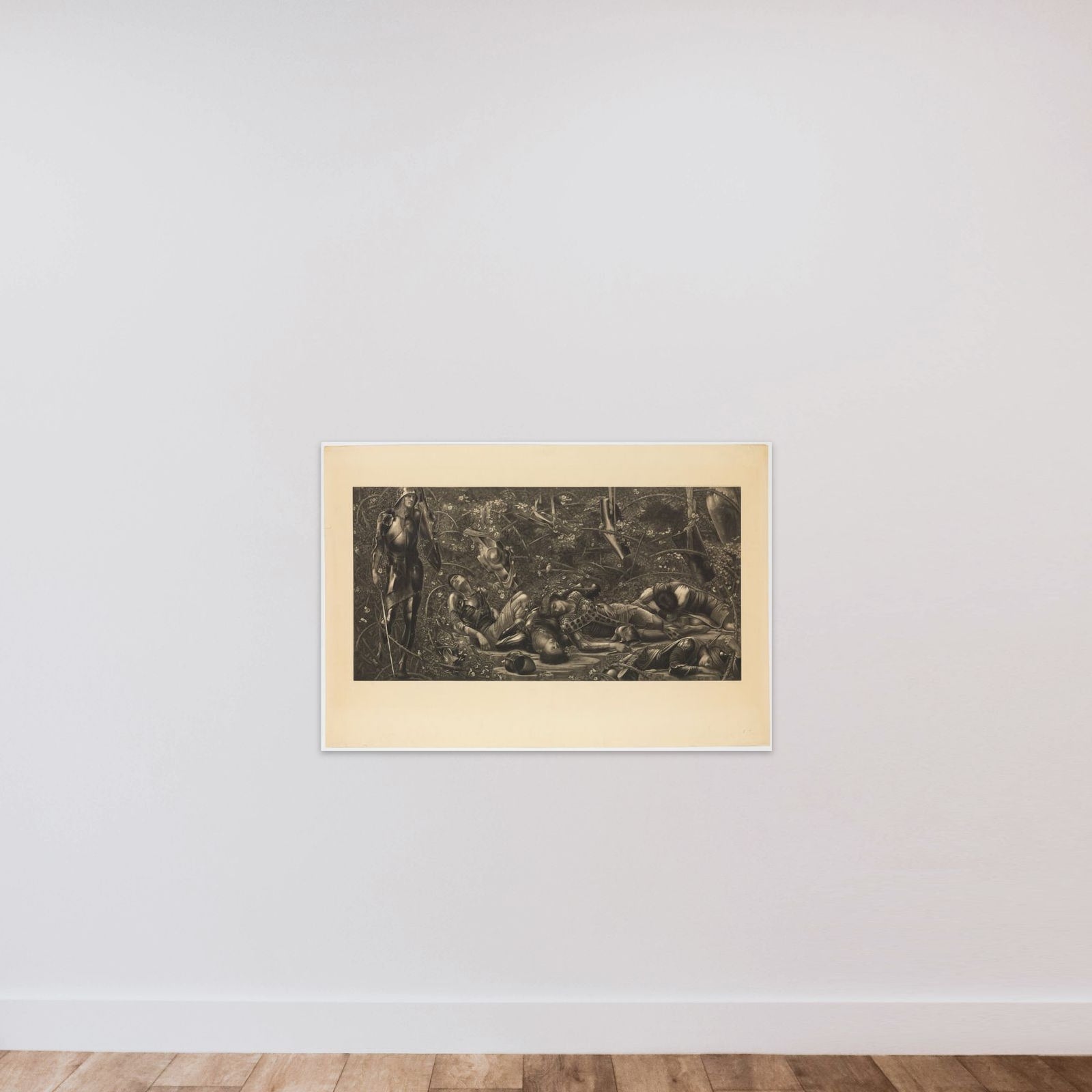The Legend of the Briar Rose - The Prince Enters the Briar Wood unframed — shown to scale