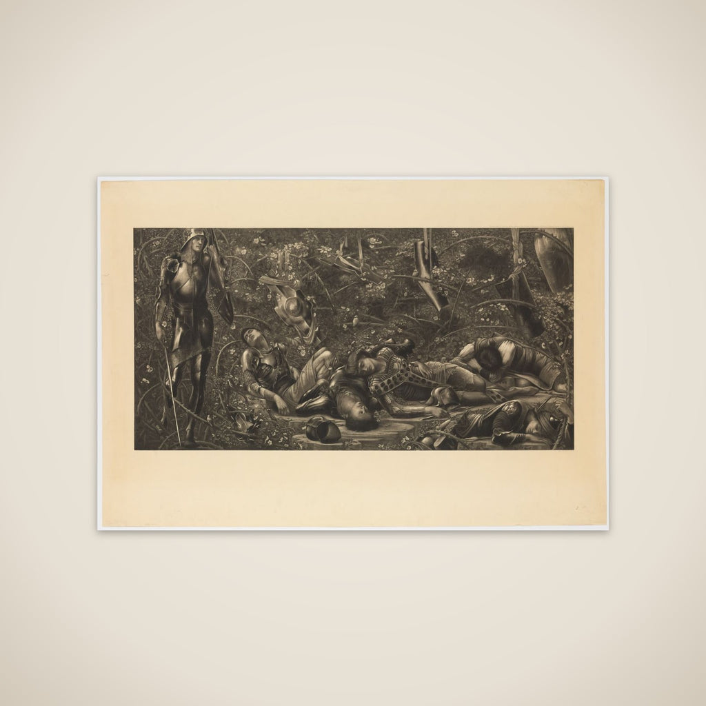 The Legend of the Briar Rose - The Prince Enters the Briar Wood unframed print