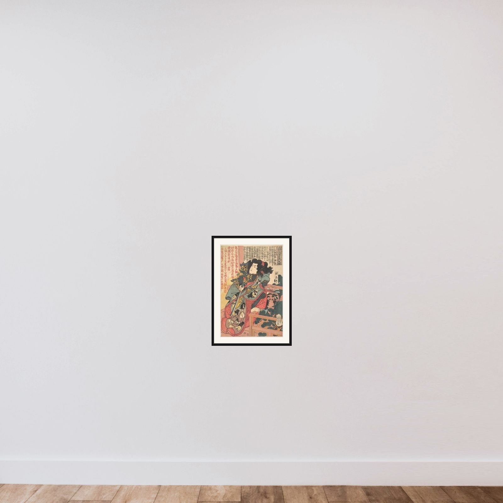 Inuzaka Keno Tanetomo from Story of Eight Dogs (Hakkenden) framed — shown to scale