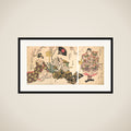 Kabuki Scene at Kumagai's Camp, from the play The Chronicle of the Battle of Ichinotani (Ichinotani futaba gunki) framed
