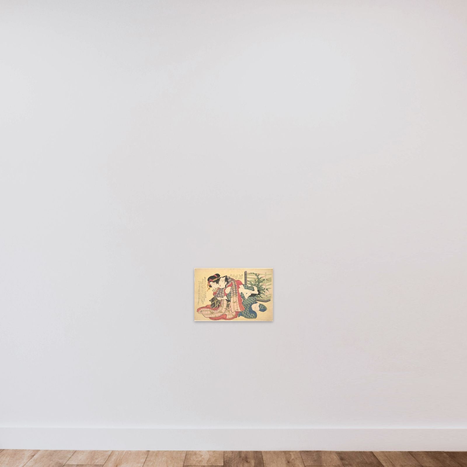 A Couple Locked in an Embrace unframed — shown to scale