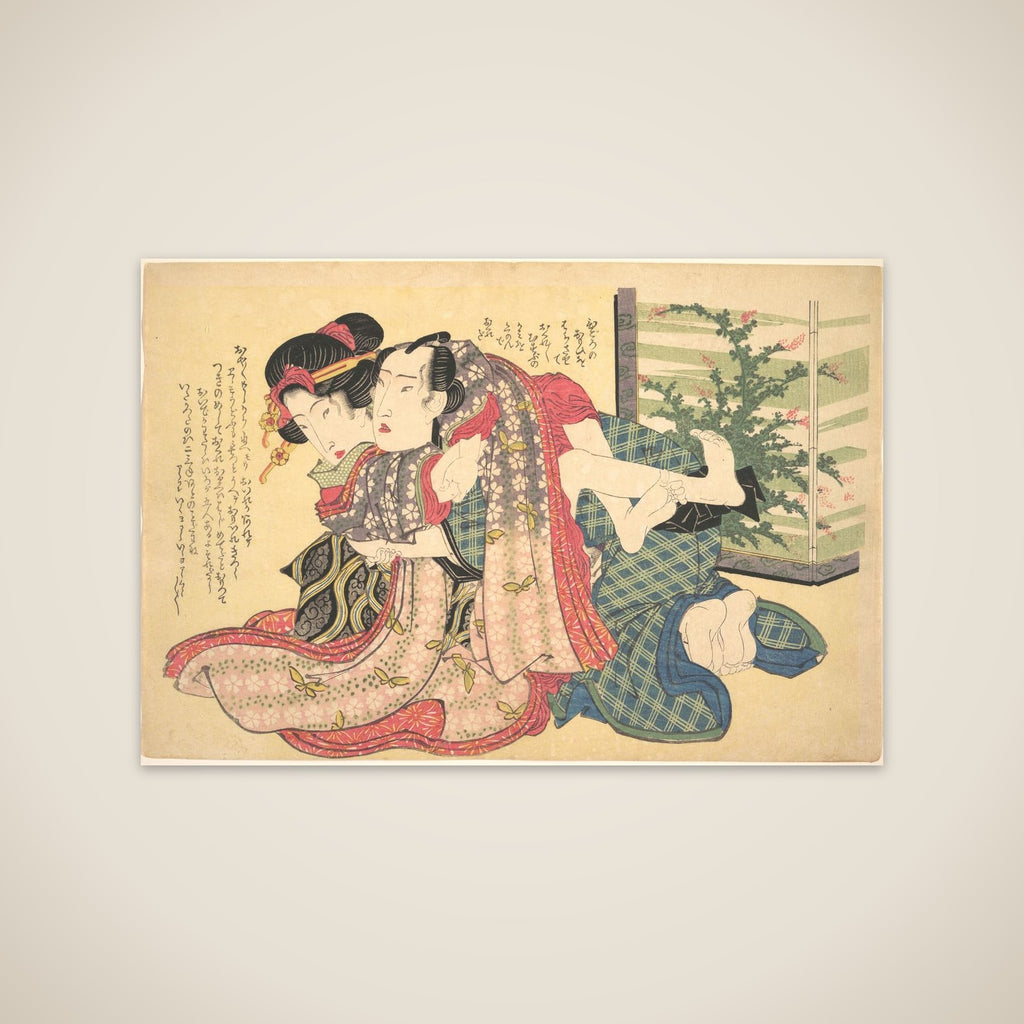 A Couple Locked in an Embrace unframed print
