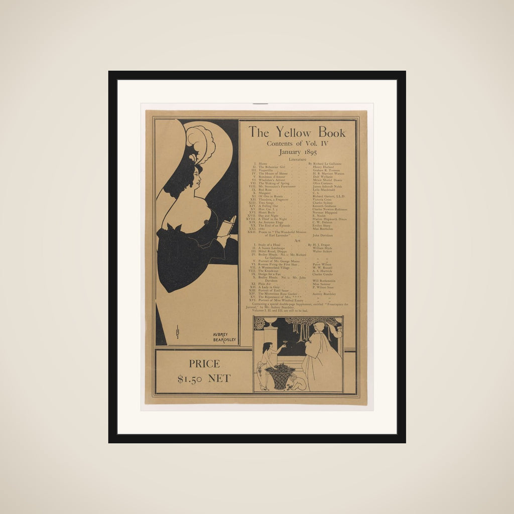 Poster for The Yellow Book, Volume IV framed