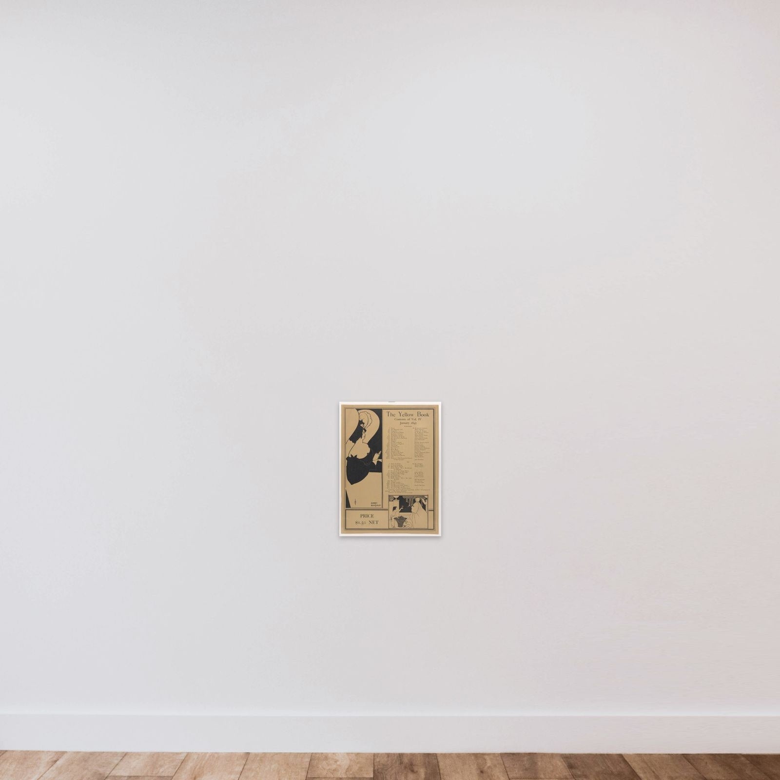 Poster for The Yellow Book, Volume IV unframed — shown to scale