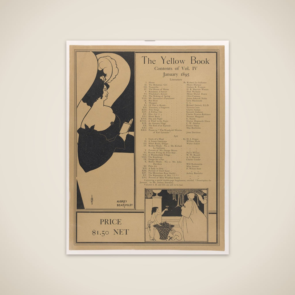 Poster for The Yellow Book, Volume IV unframed print