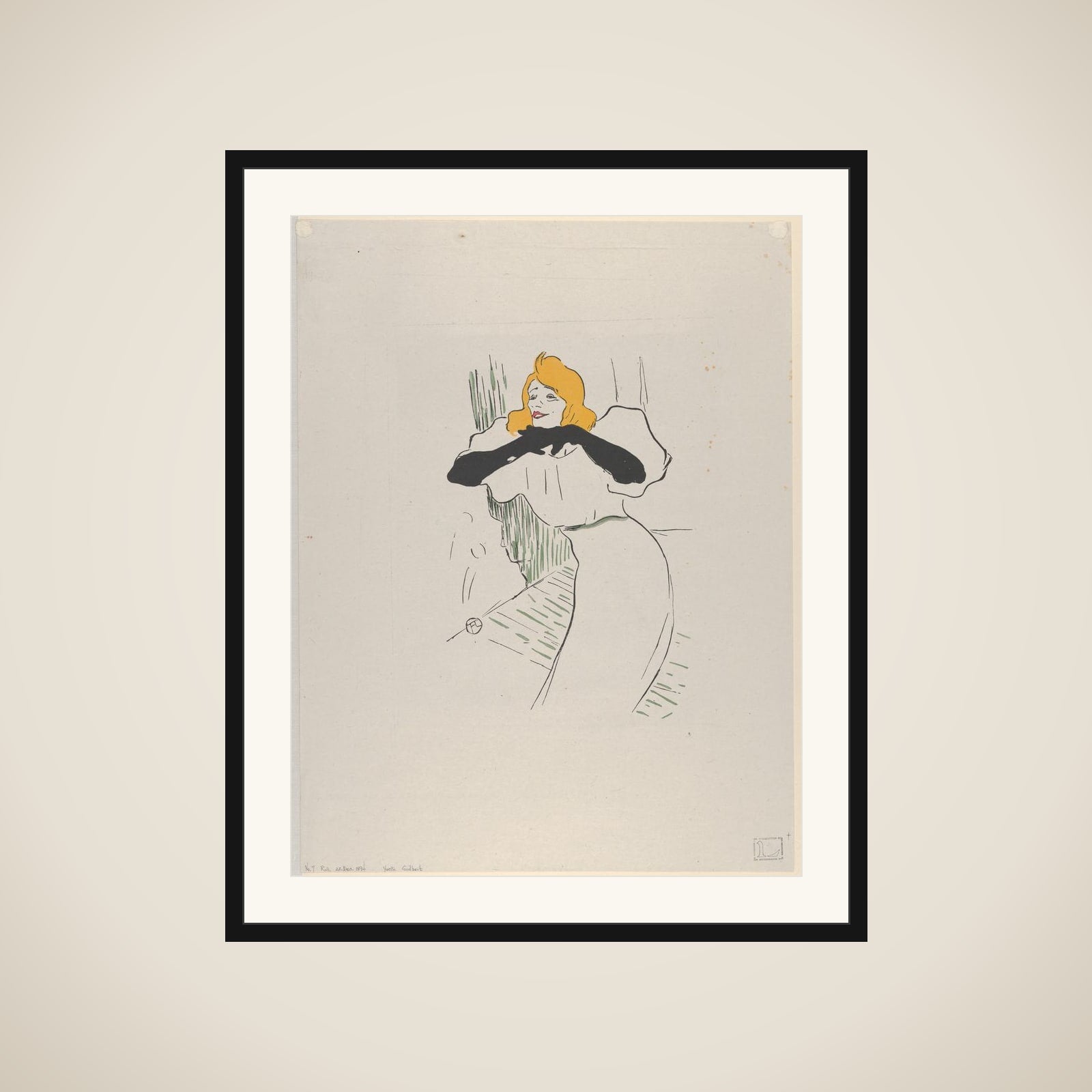 Yvette Guilbert framed