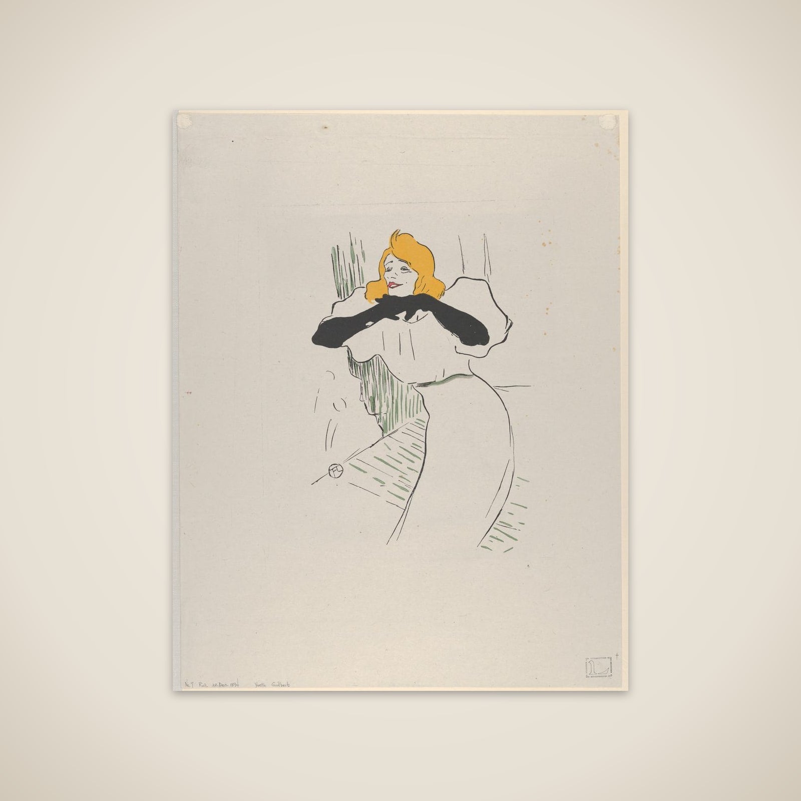 Yvette Guilbert unframed print