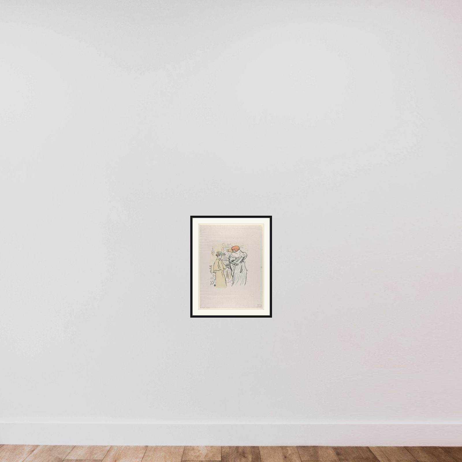 Alors vous êtes sages framed — shown to scale