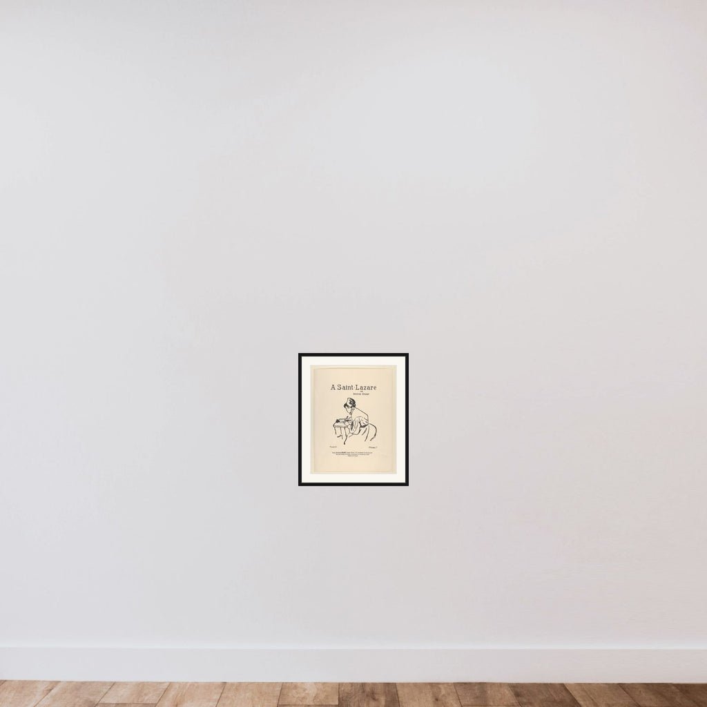 A Saint-Lazare par Aristide Bruant framed — shown to scale