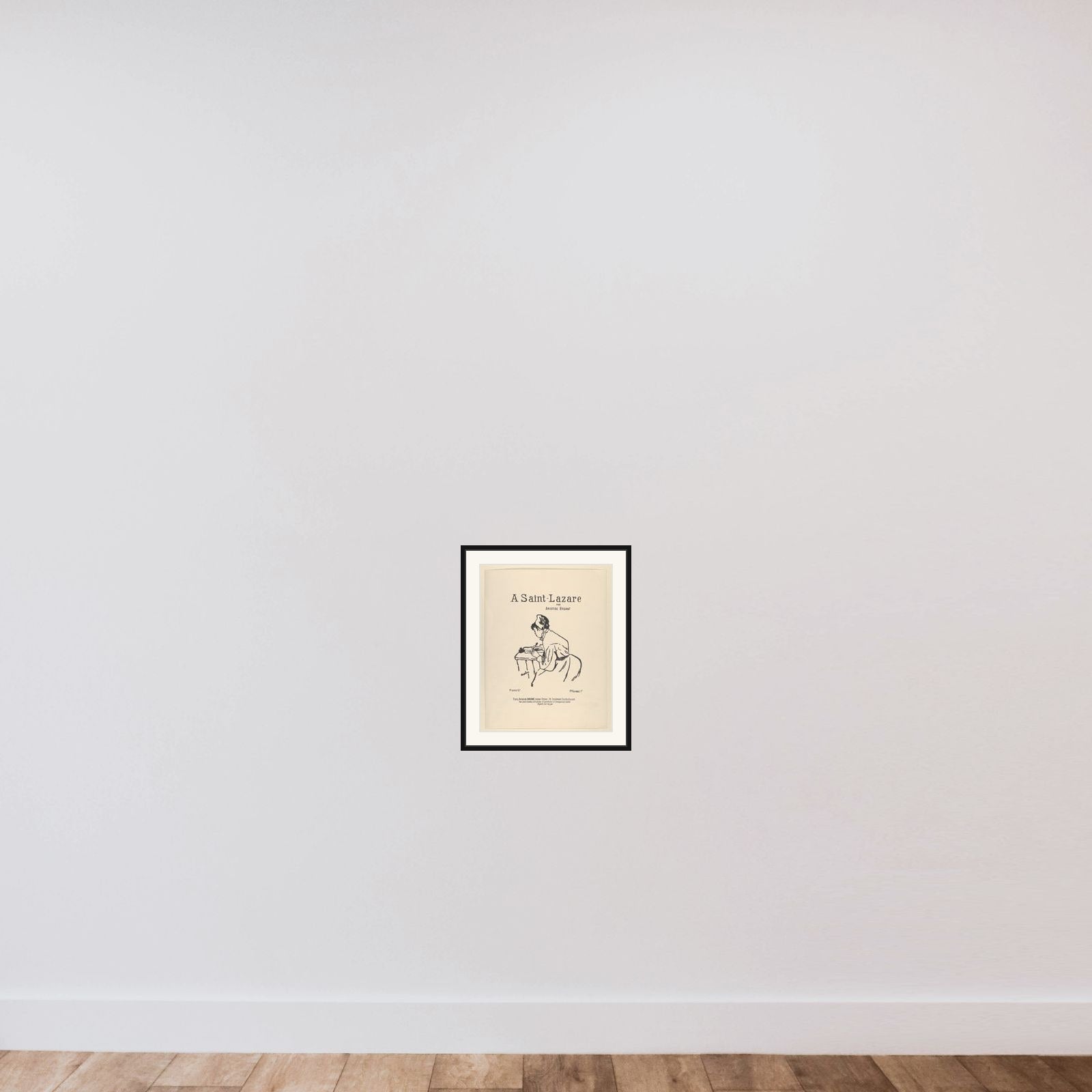 A Saint-Lazare par Aristide Bruant framed — shown to scale