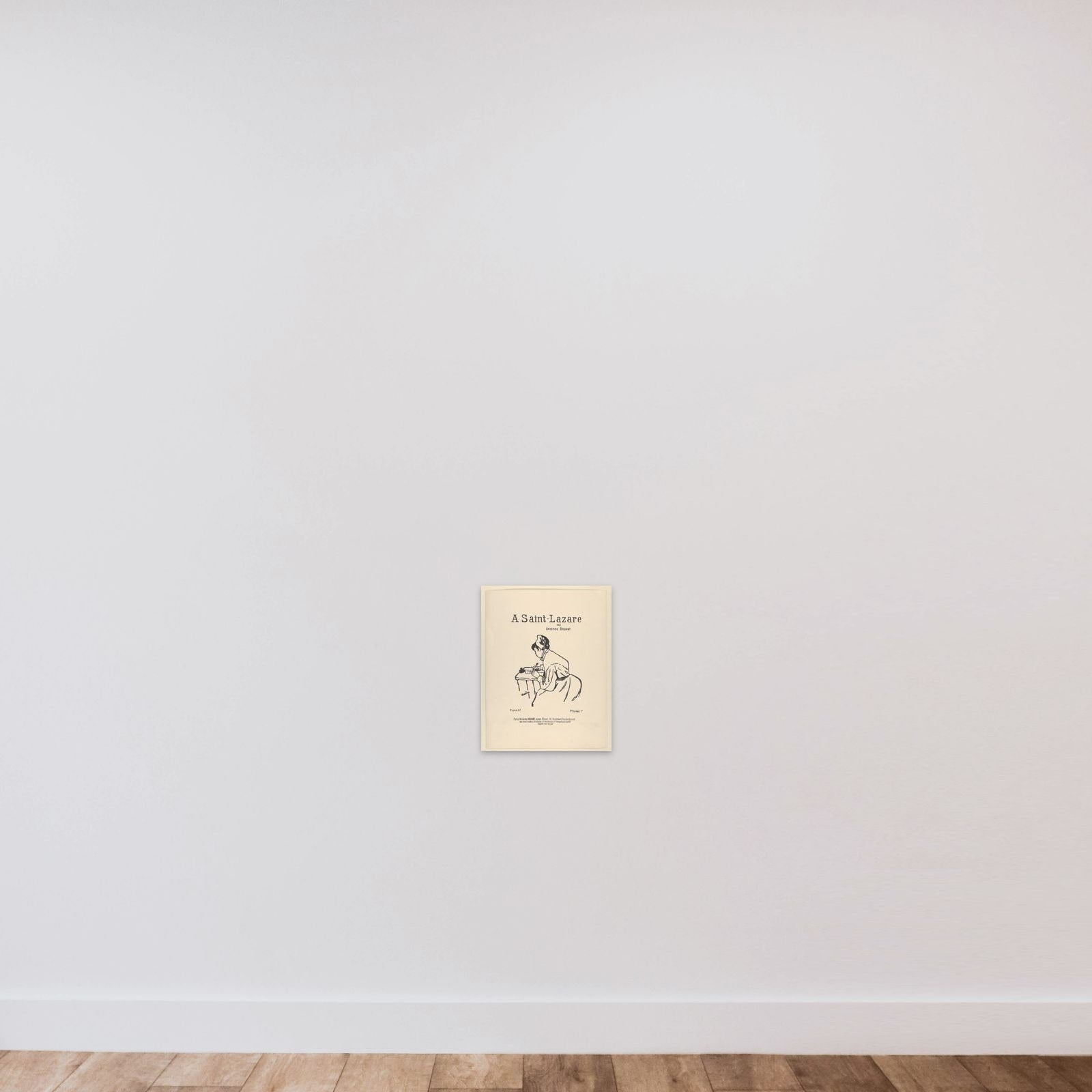 A Saint-Lazare par Aristide Bruant unframed — shown to scale