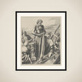 Noah Building the Ark, from "Dalziels' Bible Gallery" framed