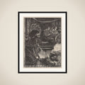 The Parable of the Burning Pot, from "Dalziels' Bible Gallery" framed