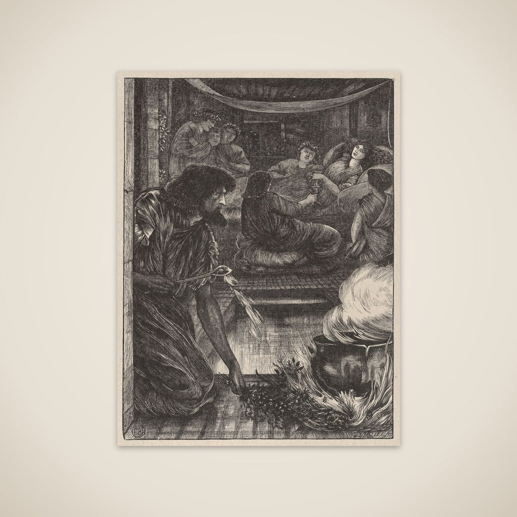 The Parable of the Burning Pot, from "Dalziels' Bible Gallery" unframed print