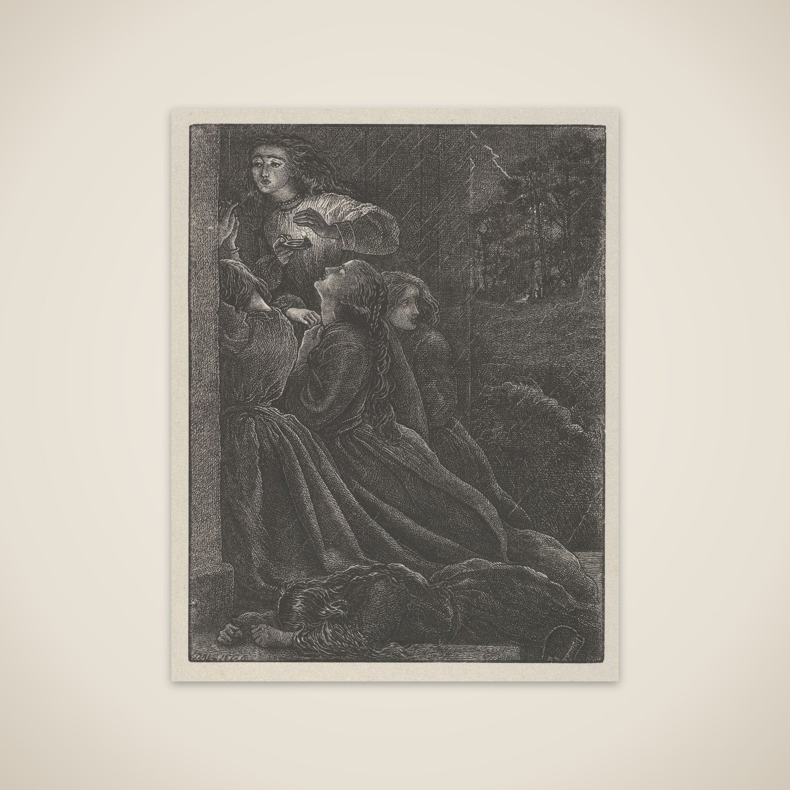 The Foolish Virgins (The Parables of Our Lord and Saviour Jesus Christ) unframed print