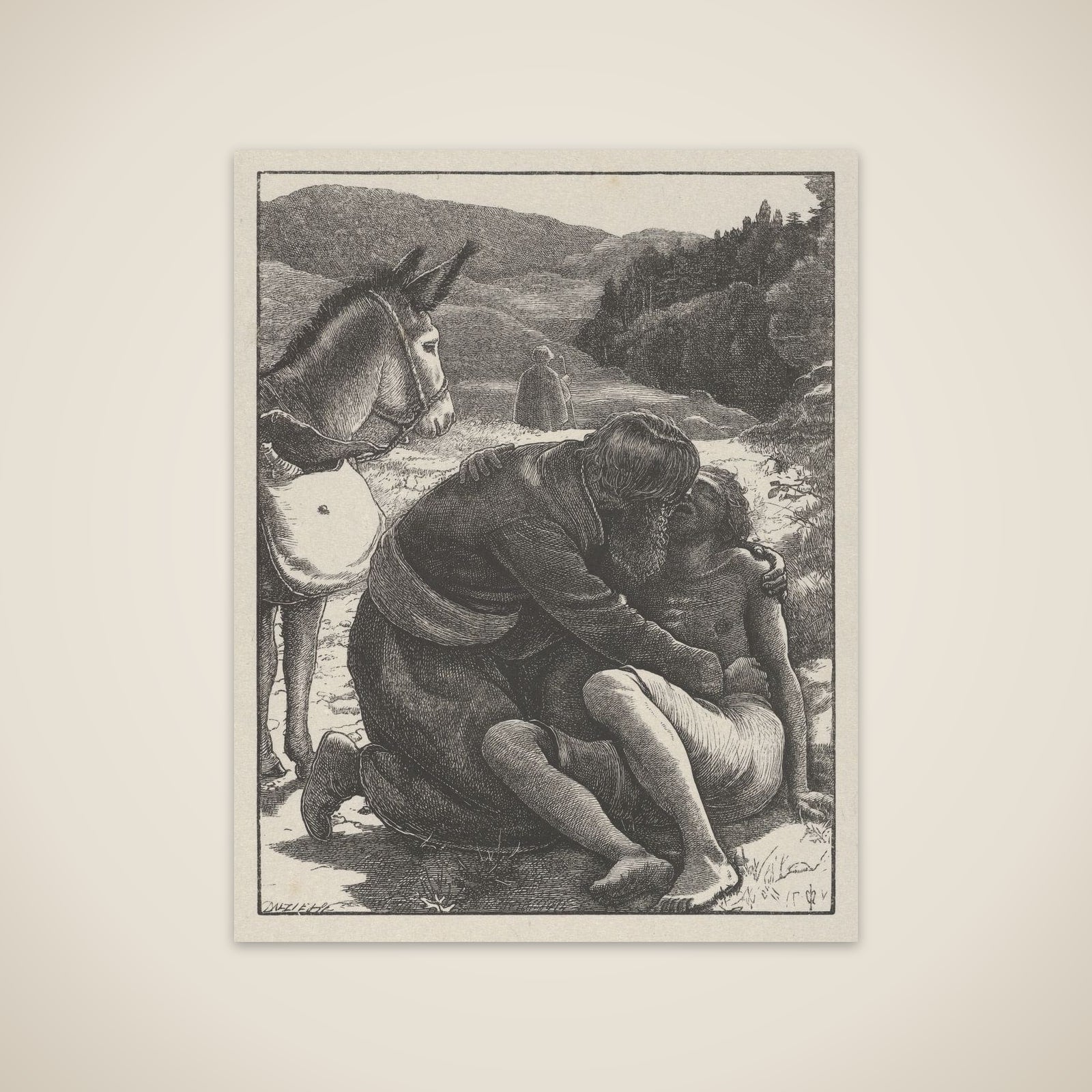 The Good Samaritan (The Parables of Our Lord and Saviour Jesus Christ) unframed print