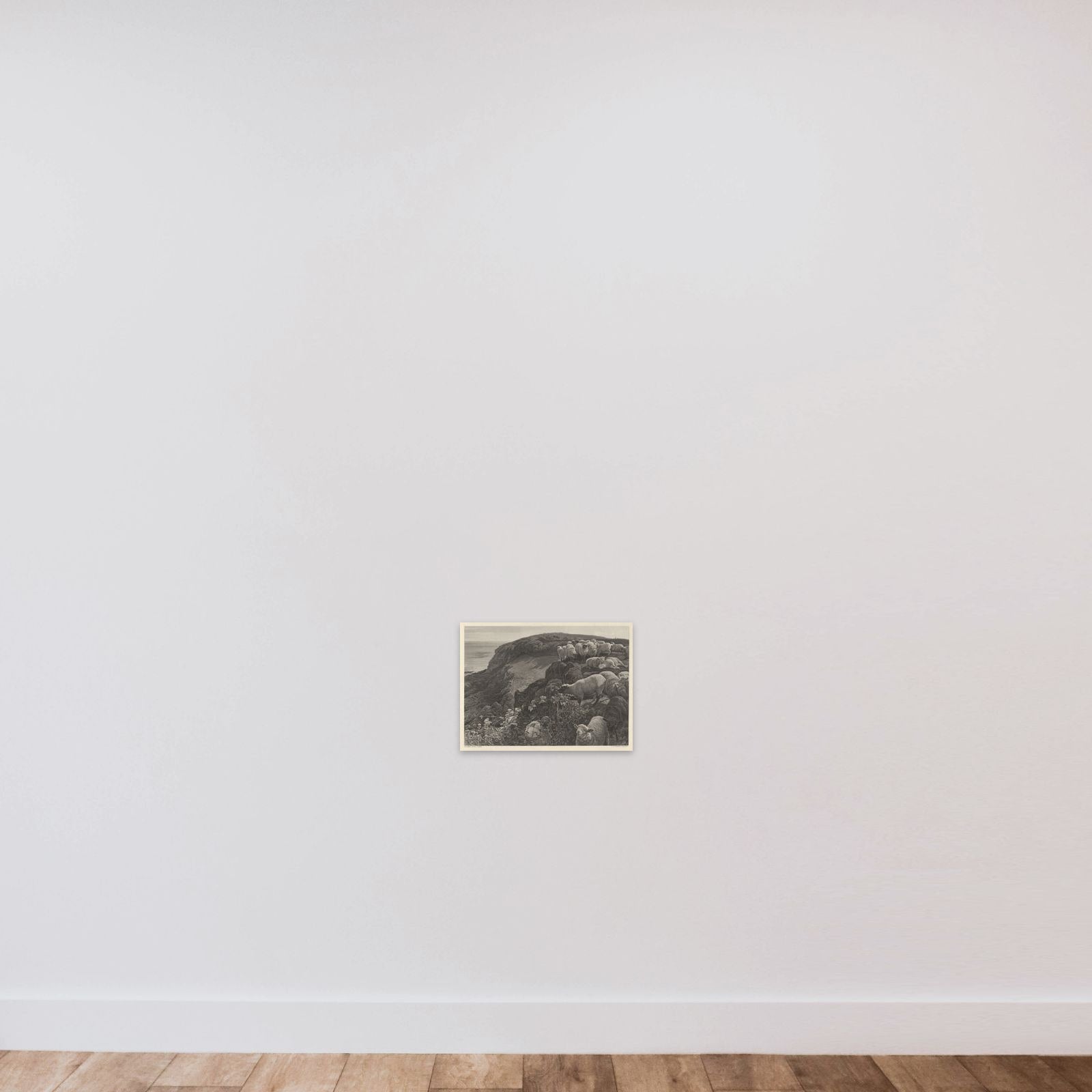On the Hill Side (Our English Coasts, 1852), from "The Art Journal" unframed — shown to scale