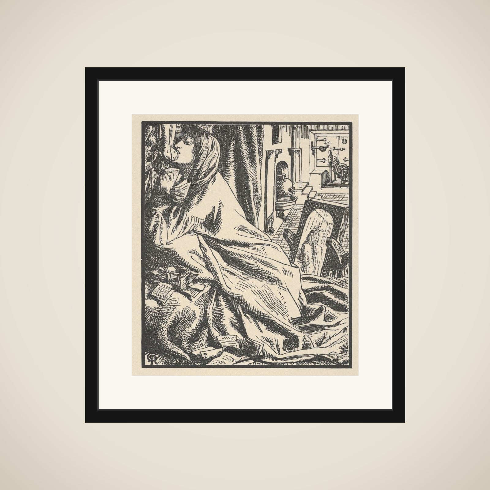 Mariana in the South (Illustration for "The Palace of Art" in Tennyson's Poems, New York, 1903) framed