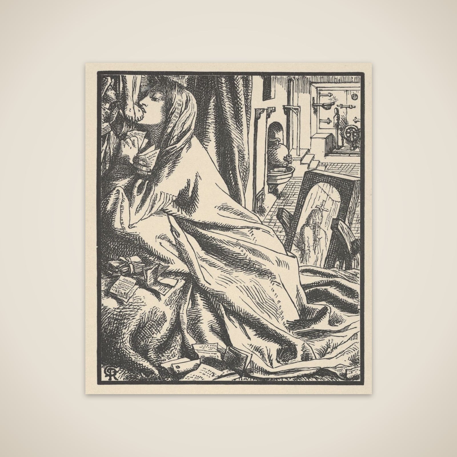 Mariana in the South (Illustration for "The Palace of Art" in Tennyson's Poems, New York, 1903) unframed print