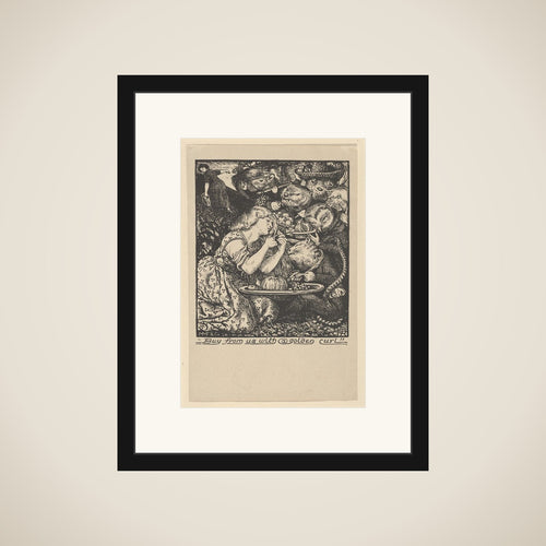 Buy from Us with a Golden Curl (frontispiece to "Goblin Market and other Poems" by Christina Rossetti) framed