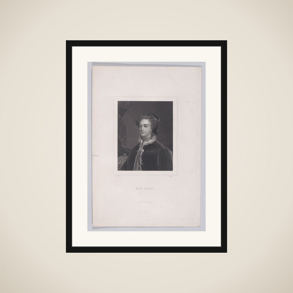 Mary, Queen of Scots (from "The Pictorial History of Scotland," volume 1) framed