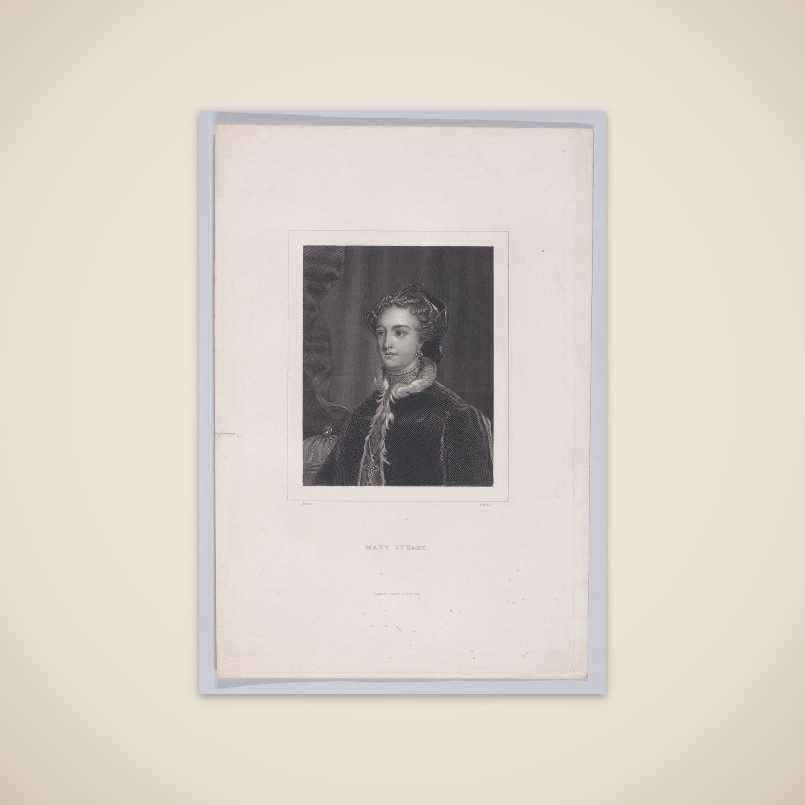 Mary, Queen of Scots (from "The Pictorial History of Scotland," volume 1) unframed print