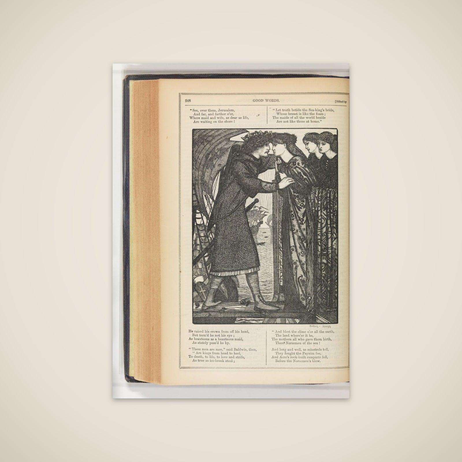 King Sigurd the Crusader (in "Good Words for 1862," p. 248) unframed print