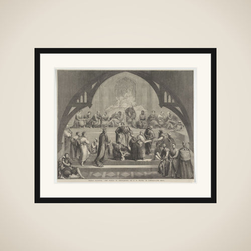 "The School of Legislation" in Lincoln's-Inn Hall, from "Illustrated London News" framed