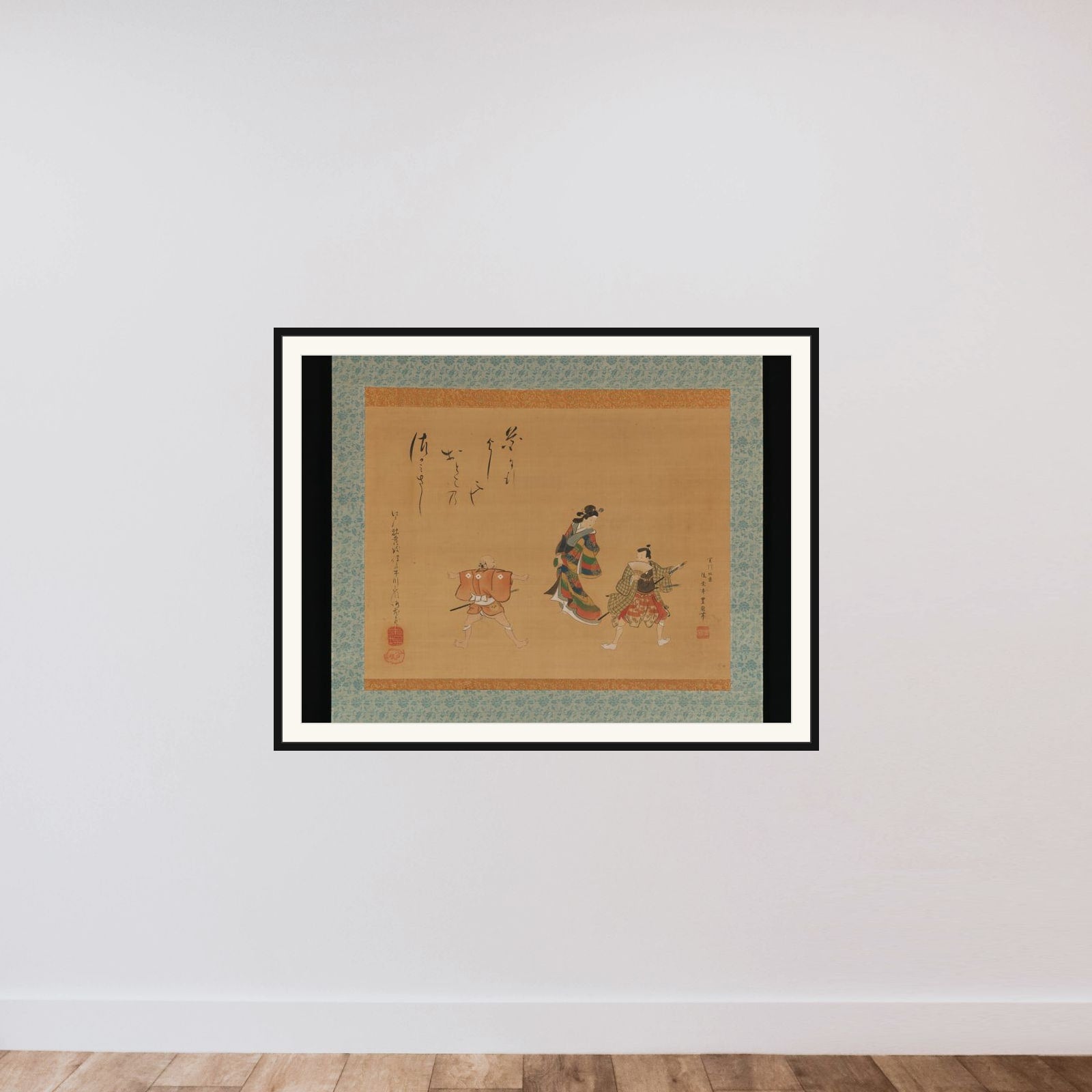Fuwa Banzaemon framed — shown to scale