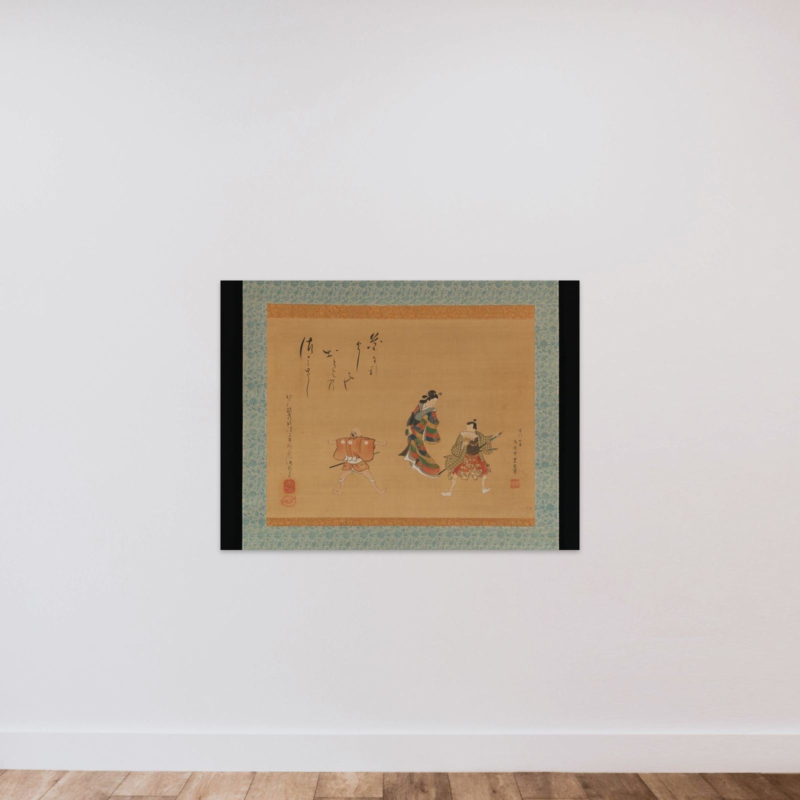 Fuwa Banzaemon unframed — shown to scale