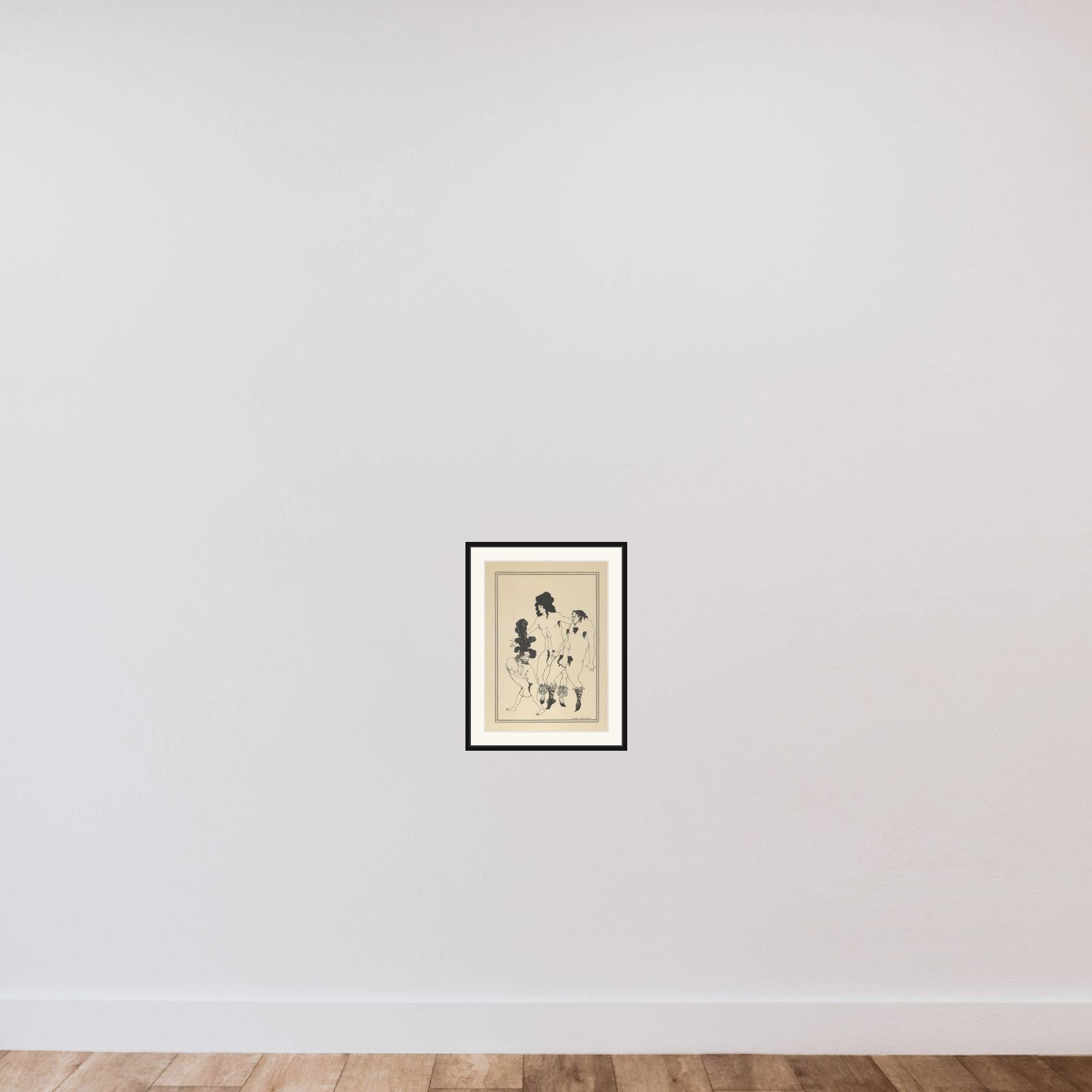 The Lacedemonian Ambassadors, for "The Lysistrata of Aristophanes" framed — shown to scale