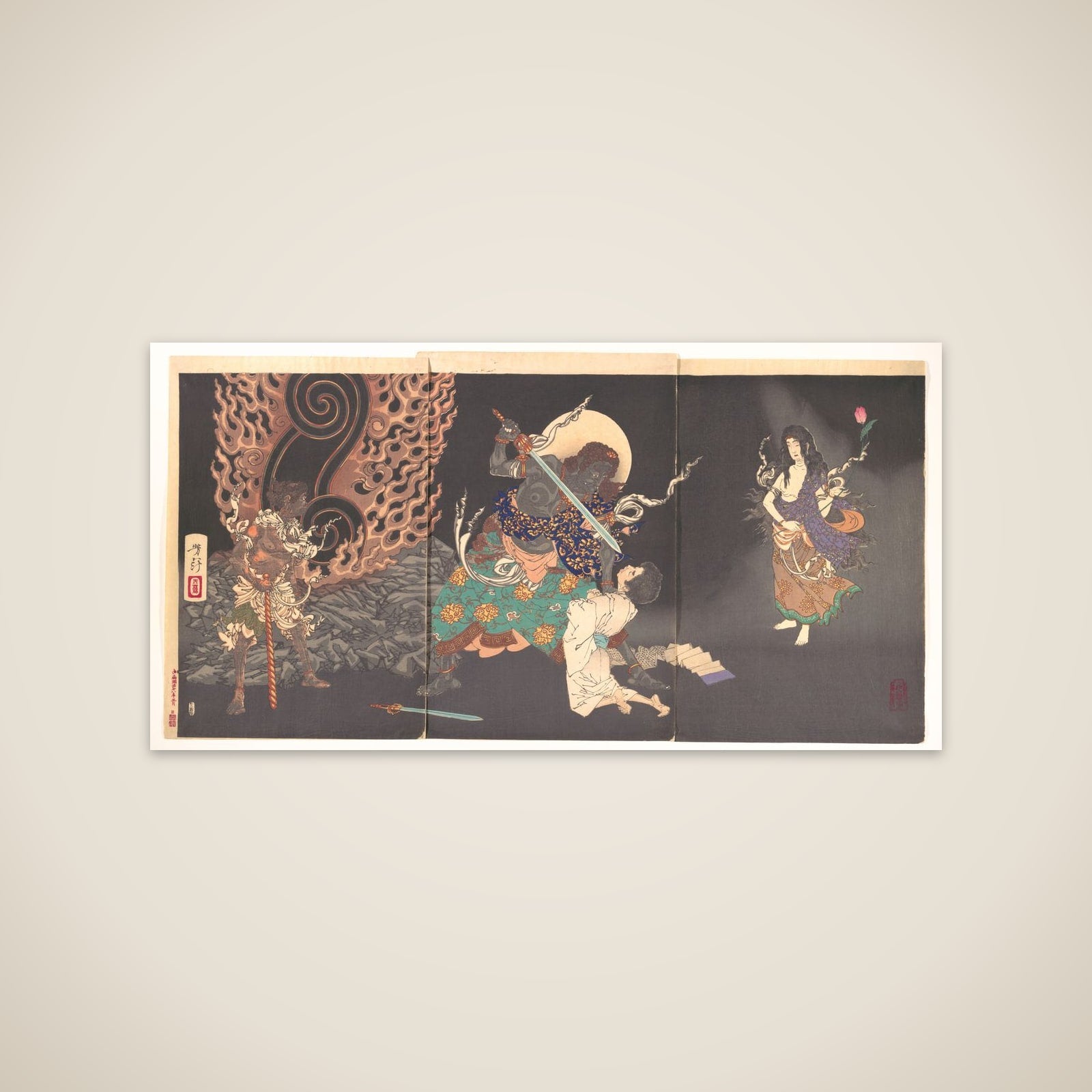 Fudō Myōō Threatening a Novice unframed print
