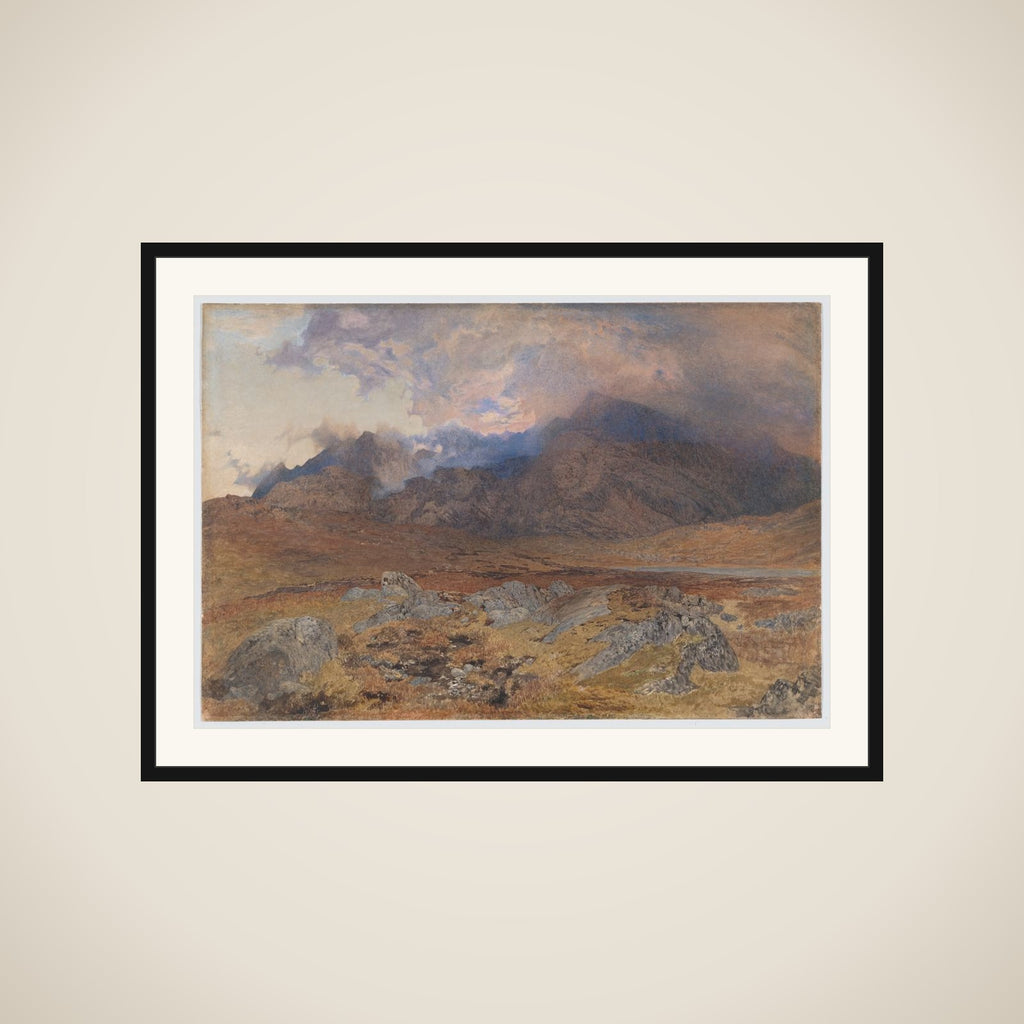 Snowdon, after an April Hailstorm [or Snowdon through Clearing Clouds] framed