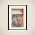 Entrance to the Gankirō Tea House in the Miyozaki District, Yokohama, Bushu framed