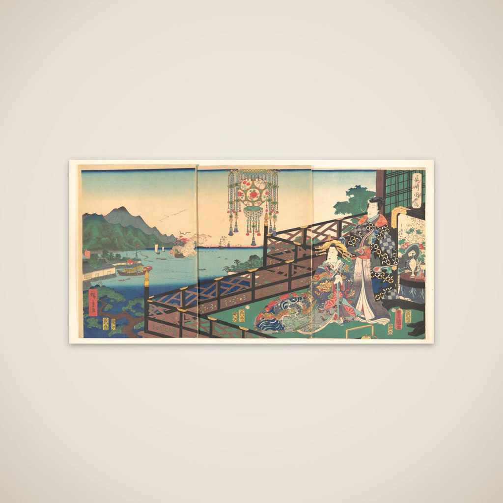 Mitsuuji in the Maruyama Pleasure District of Nagasaki (Nagasaki dejima) unframed print