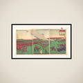 Illustration of Cavalry, Infantry and Soldiers Retreating (Kiheitai, hoheitai, daichōren no zu) framed