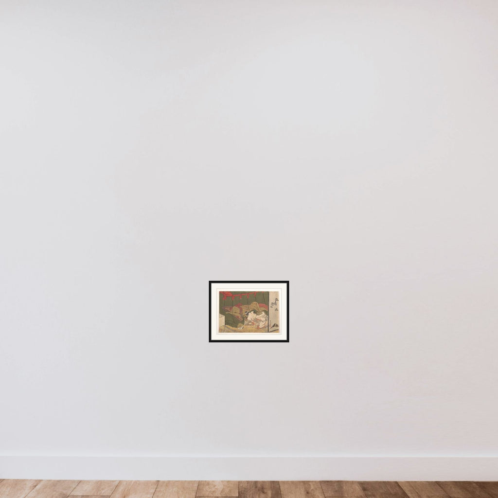 Lovers Beneath a Mosquito Net framed — shown to scale