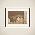 Lovers Beneath a Mosquito Net framed